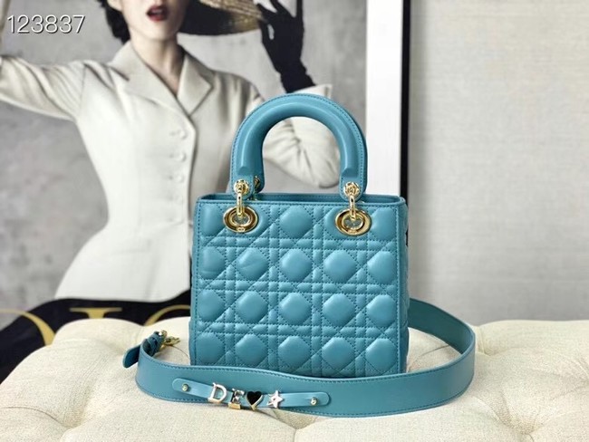 LADY DIOR MY ABCDIOR BAG Cannage Lambskin M0538O light blue