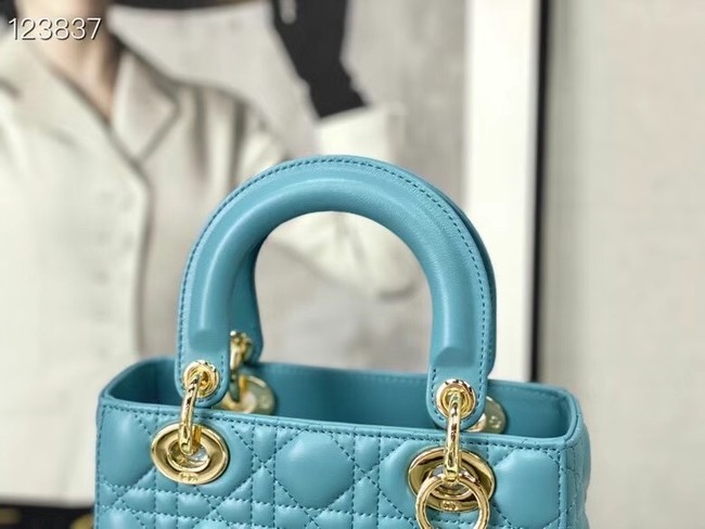 LADY DIOR MY ABCDIOR BAG Cannage Lambskin M0538O light blue