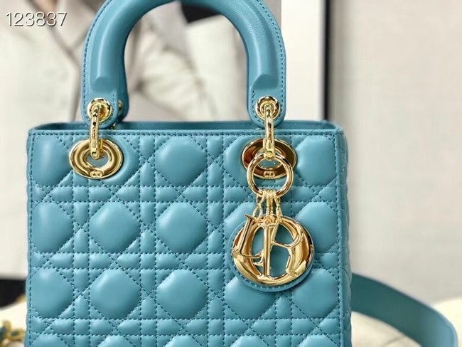 LADY DIOR MY ABCDIOR BAG Cannage Lambskin M0538O light blue