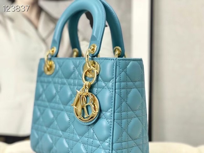 LADY DIOR MY ABCDIOR BAG Cannage Lambskin M0538O light blue