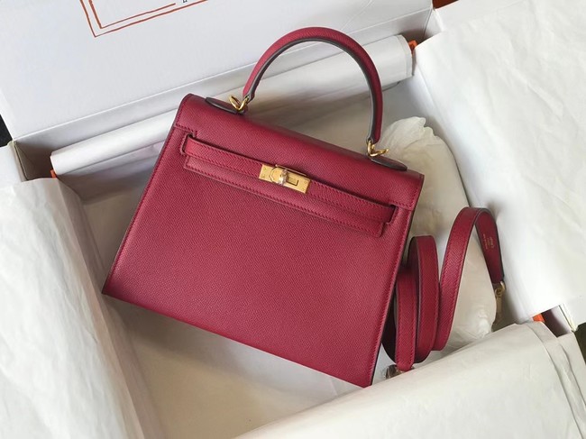 Hermes Original Epsom Leather KEL2578 Burgundy