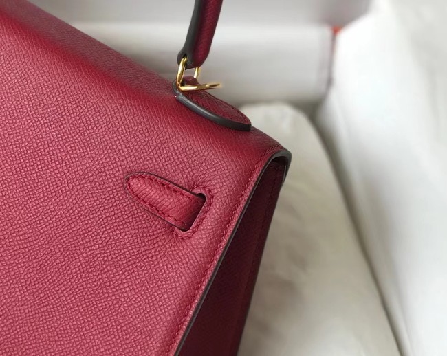 Hermes Original Epsom Leather KEL2578 Burgundy