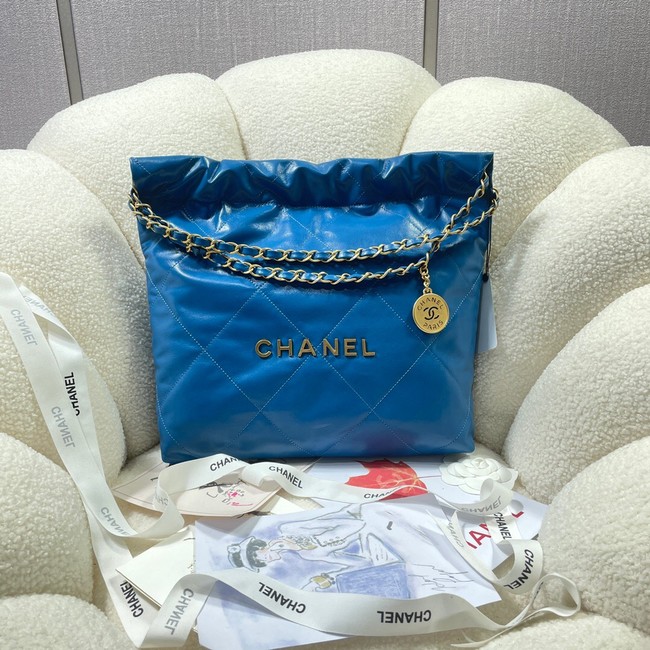 CHANEL 22 HANDBAG AS3260 blue