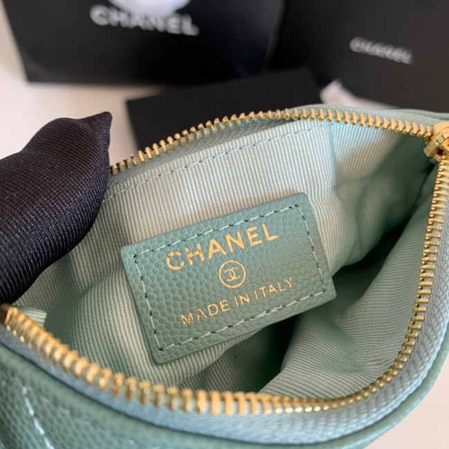 Chanel Calfskin Leather & Gold-Tone Metal A69271 green