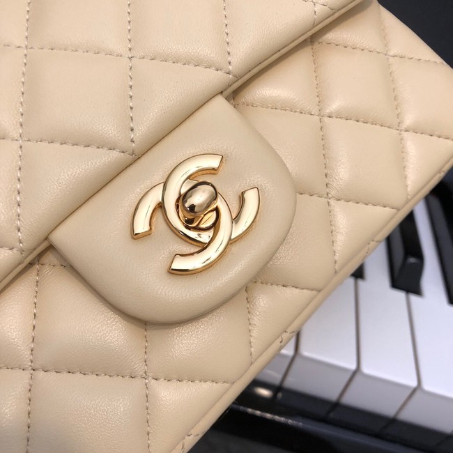 Chanel Classic Flap Bag Original Sheepskin Leather A1116 apricot&Gold-Tone Metal