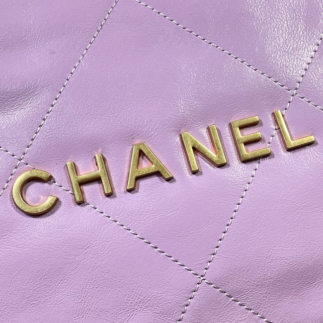 CHANEL 22 HANDBAG AS3262 Purple