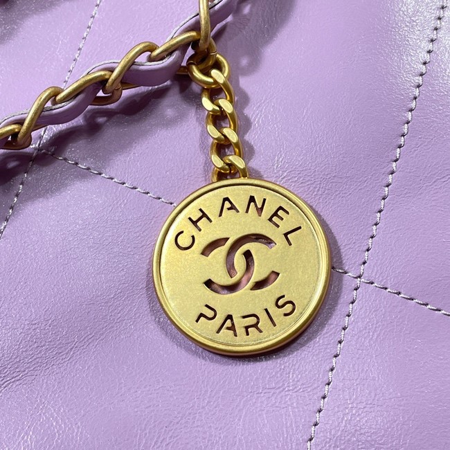 CHANEL 22 HANDBAG AS3262 Purple