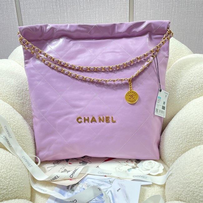 CHANEL 22 HANDBAG AS3262 Purple