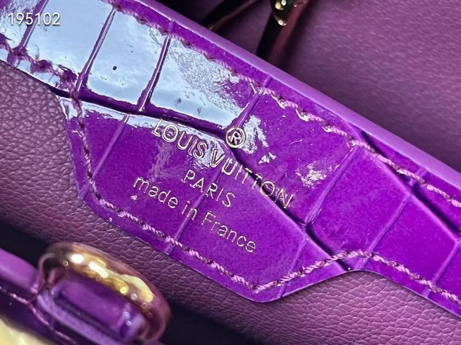 Louis Vuitton crocodile skin CAPUCINES BB M48865 purple