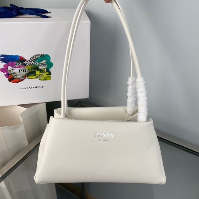 Prada Leather Triangle bag 1BA368 white