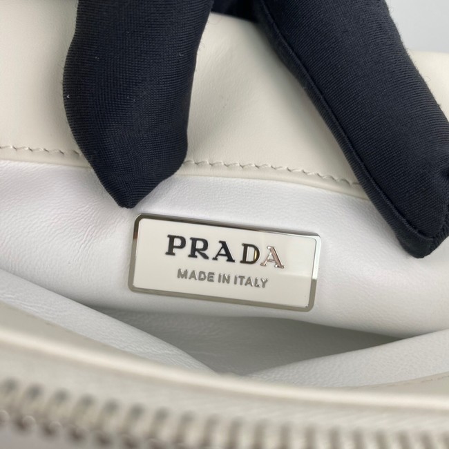 Prada Leather Triangle bag 1BA368 white