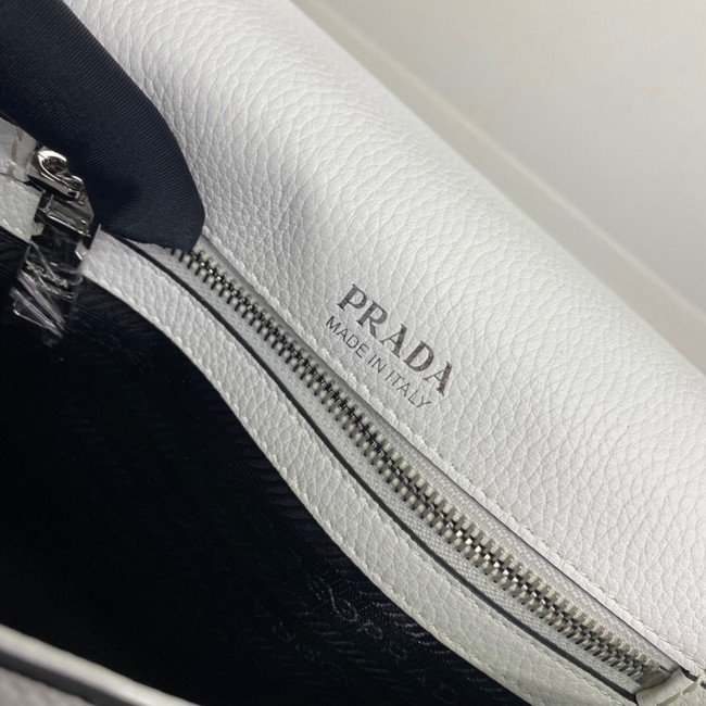 Prada Leather bag with shoulder strap 1BD314 white