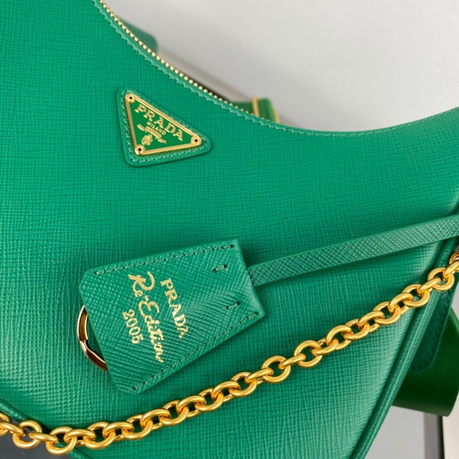 Prada Re-Edition 2005 Saffiano shoulder bag 1BH204 green