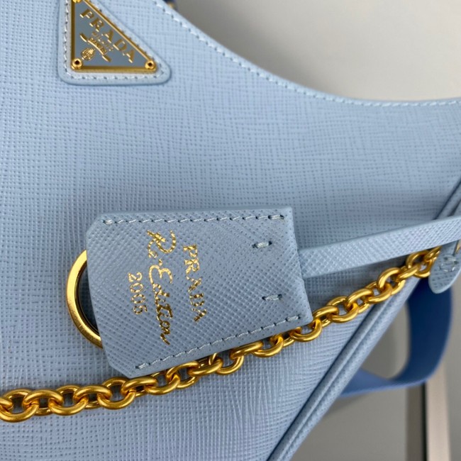 Prada Re-Edition 2005 Saffiano shoulder bag 1BH204 sky blue