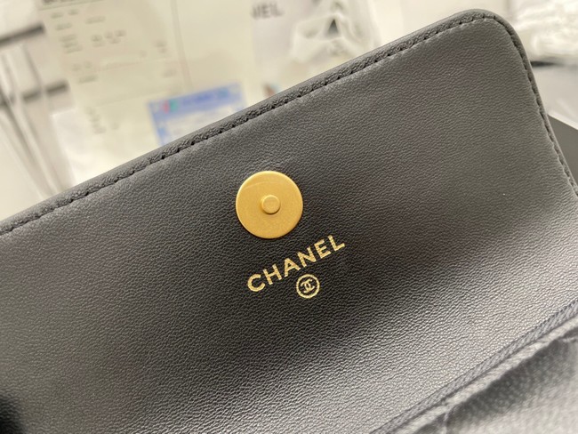 Chanel mini FLAP BAG Lambskin & Gold-Tone Metal A68098 black