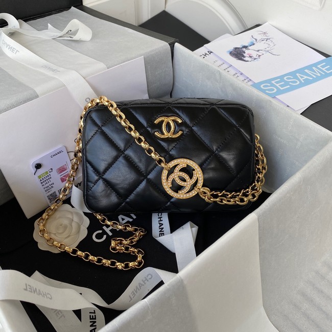 Chanel MINI CAMERA CASE AS3383 black