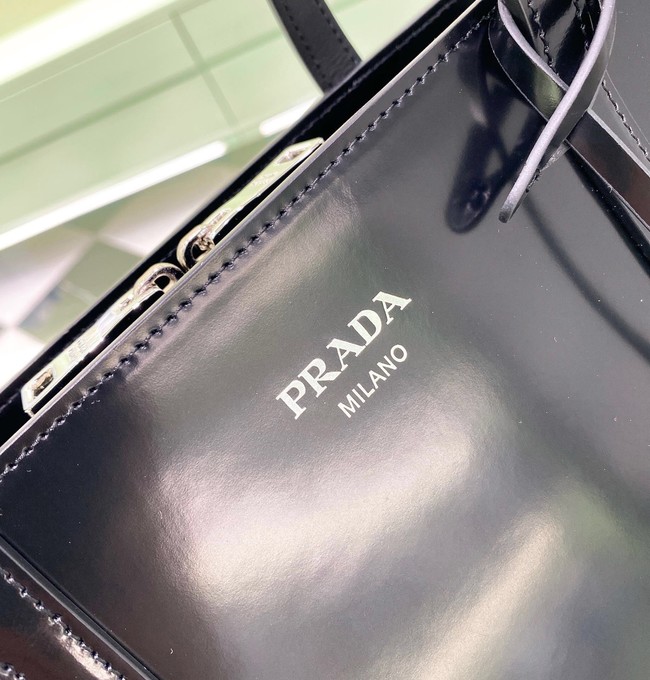 Prada Re-Edition 1995 brushed-leather small shoulder bag 1BA357 black