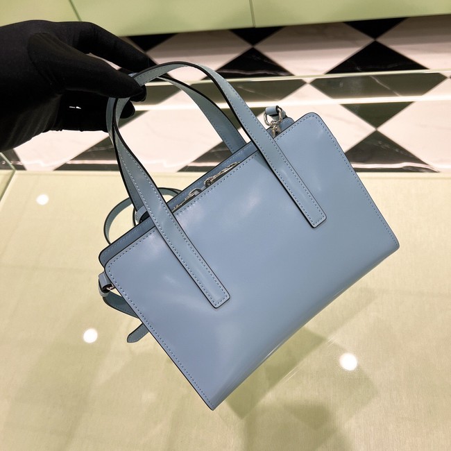 Prada Re-Edition 1995 brushed-leather small shoulder bag 1BA357 light blue