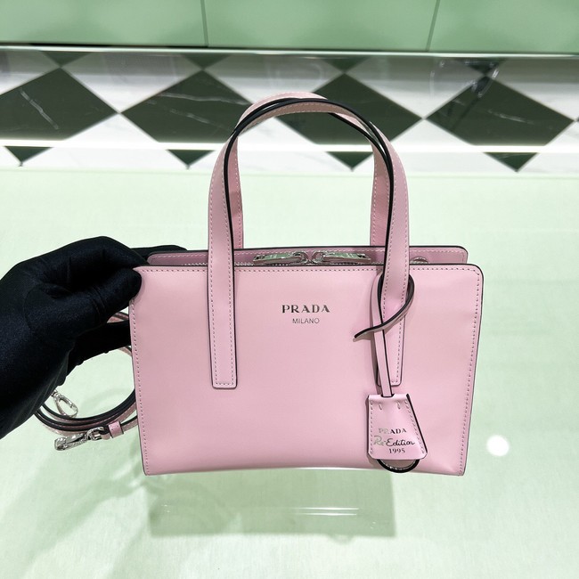 Prada Re-Edition 1995 brushed-leather small shoulder bag 1BA357 pink