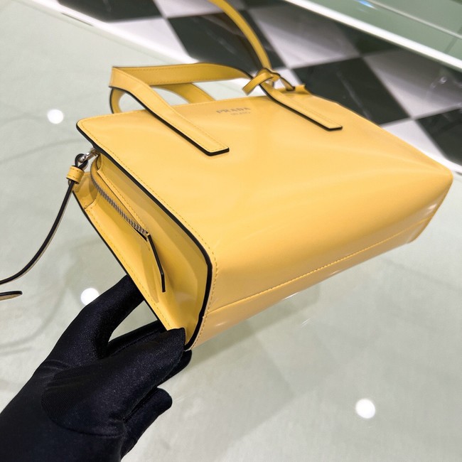 Prada Re-Edition 1995 brushed-leather small shoulder bag 1BA357 yellow