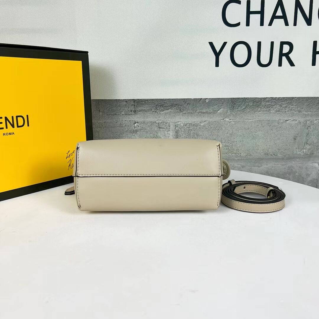 Fendi By The Way Mini Small leather Boston bag 8BS067A dove gray