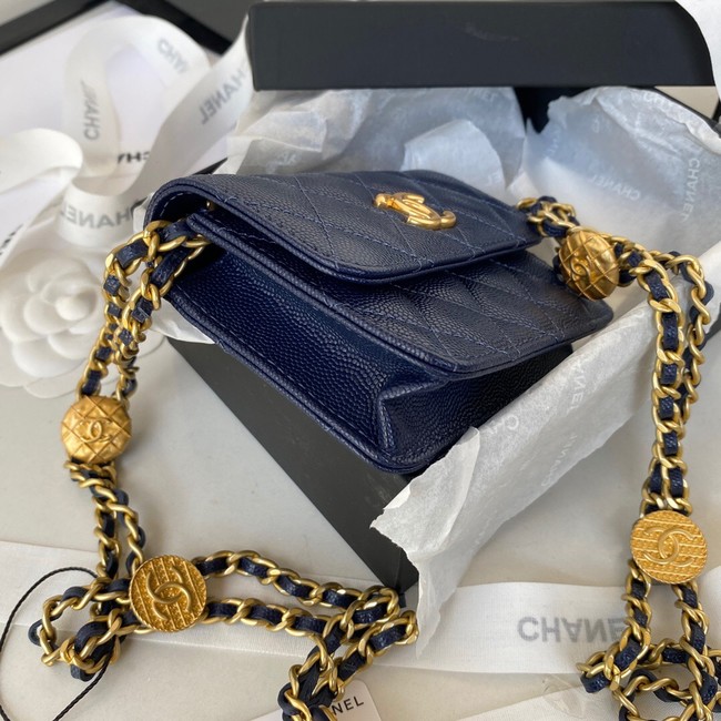 CHANEL CLUTCH WITH CHAIN AP2857 Navy Blue