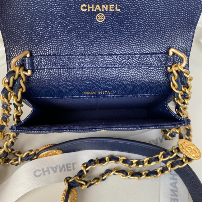 CHANEL CLUTCH WITH CHAIN AP2857 Navy Blue