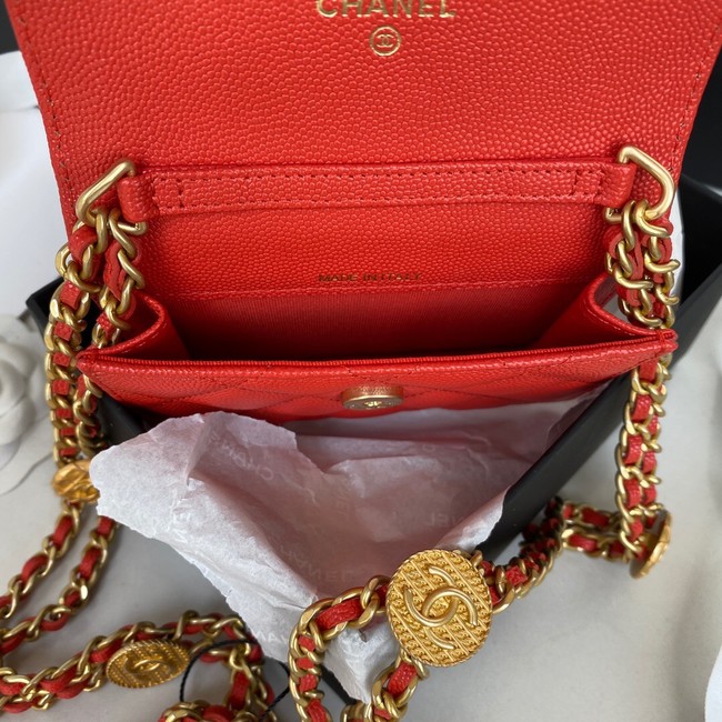 CHANEL CLUTCH WITH CHAIN AP2857 red