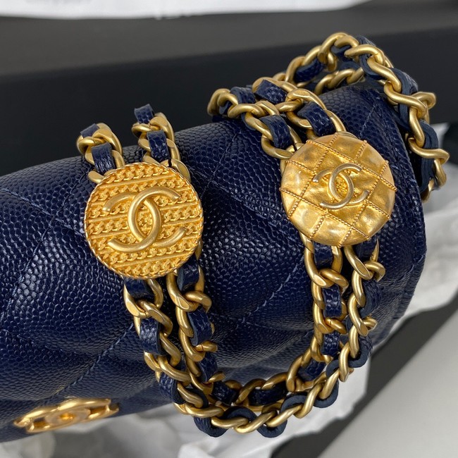 CHANEL CLUTCH WITH CHAIN AP2860 Navy Blue