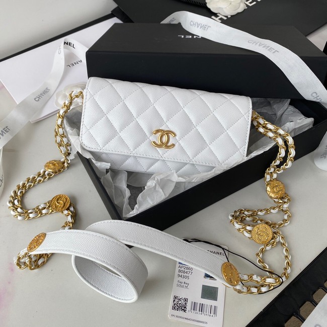 CHANEL CLUTCH WITH CHAIN AP2860 white