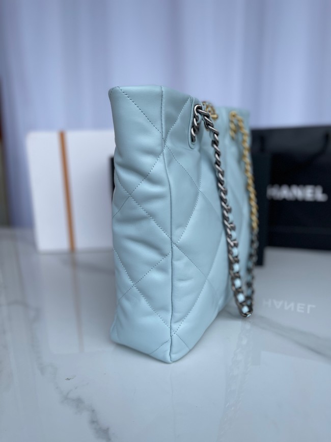 CHANEL 19 SHOPPING BAG AS3519 light blue