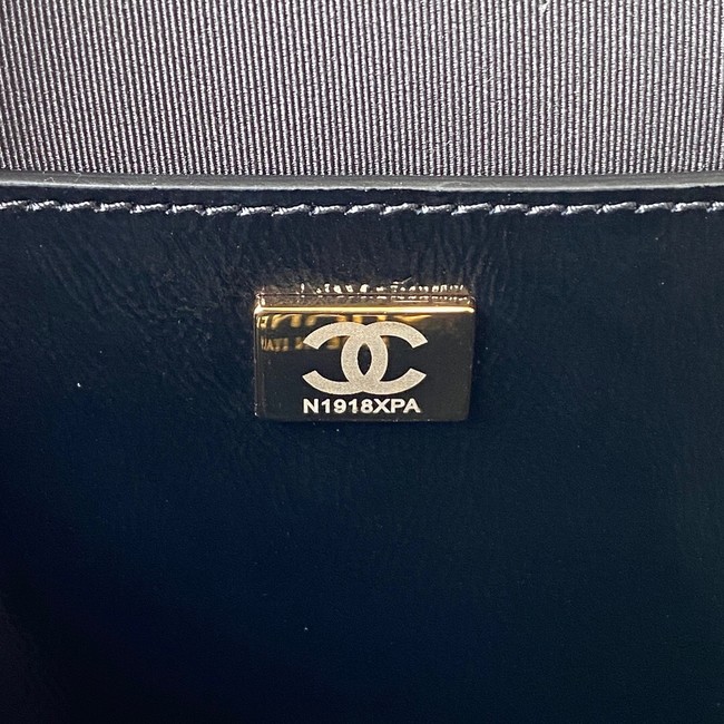 Chanel Lambskin & Gold-Tone Metal Backpack AS3332 black