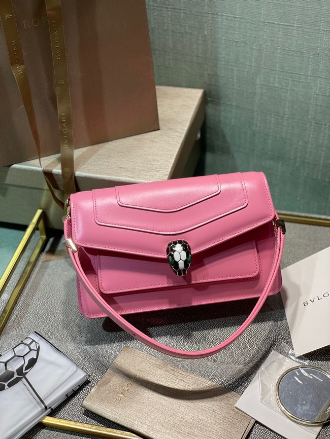 Bvlgari Serpenti Forever leather small crossbody bag 292104 pink