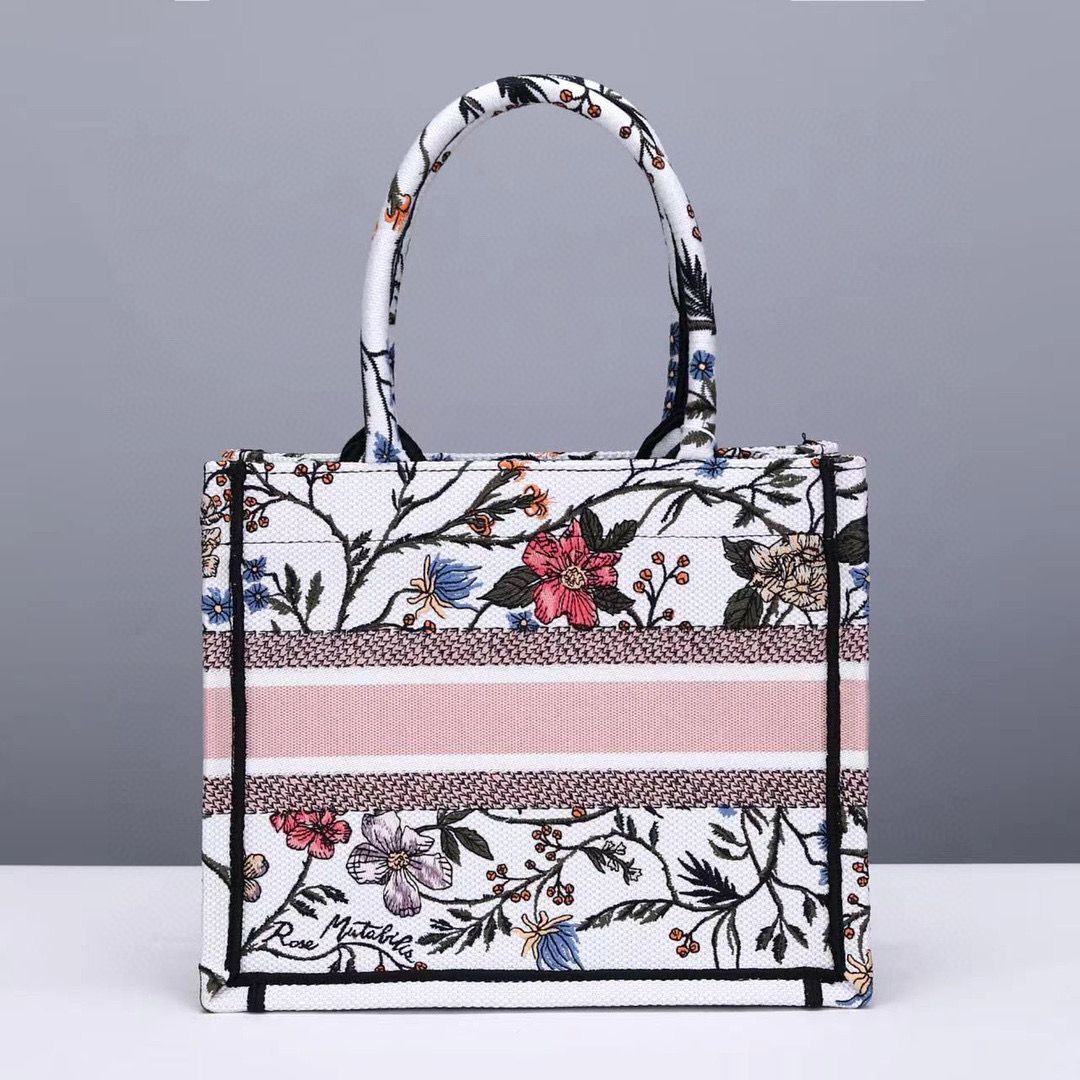 Small DIOR BOOK TOTE Multicolor Mille Fleurs Embroidery M1297ZW