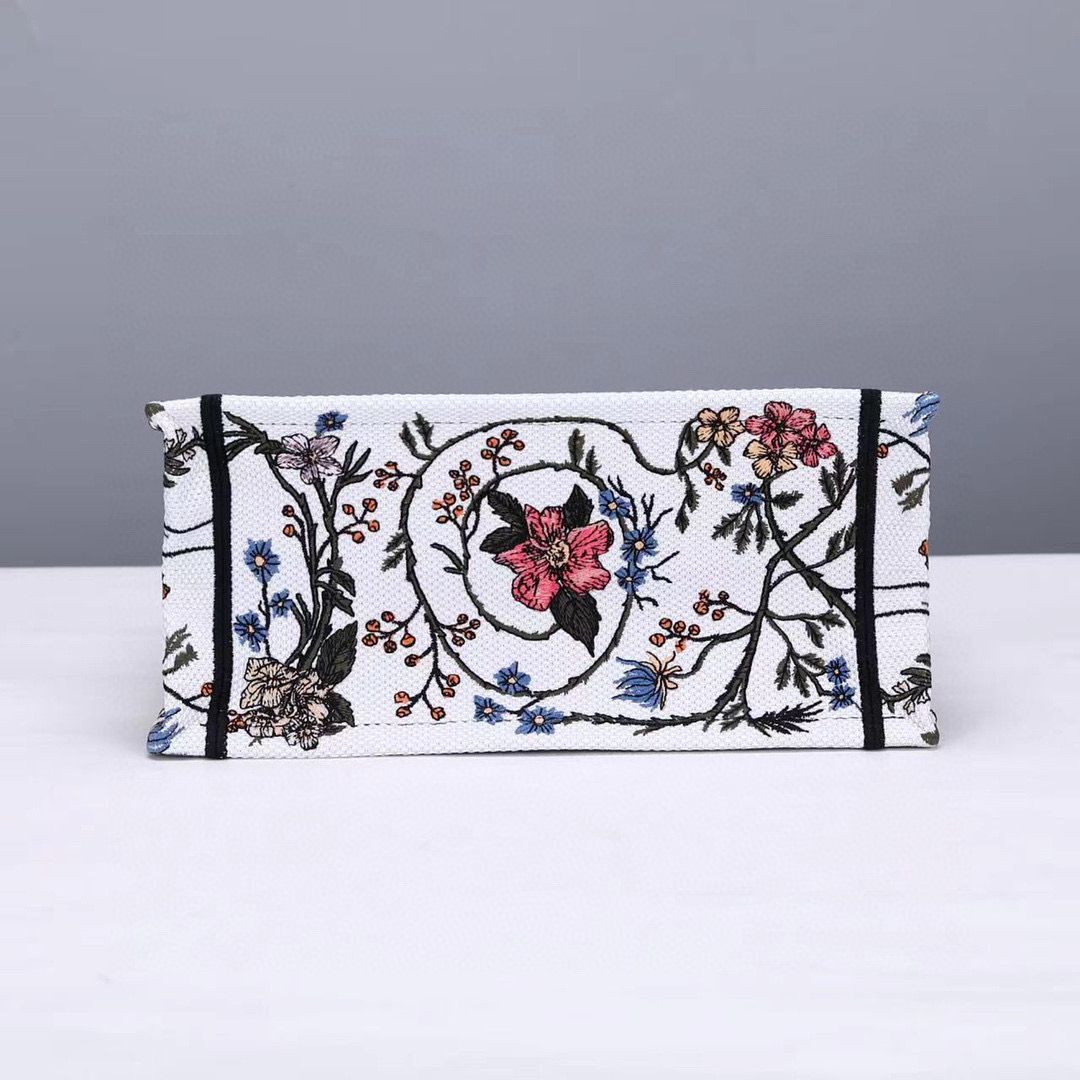 Small DIOR BOOK TOTE Multicolor Mille Fleurs Embroidery M1297ZW