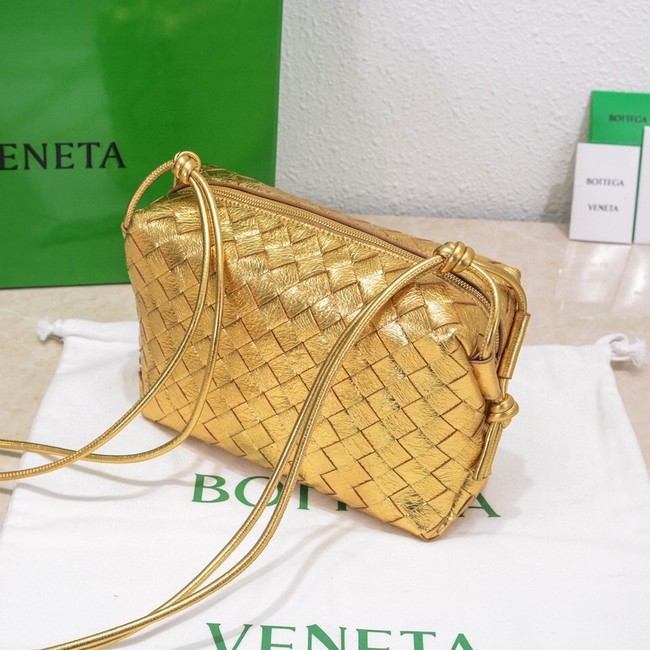 Bottega Veneta Small intrecciato leather cross-body bag 680255 gold