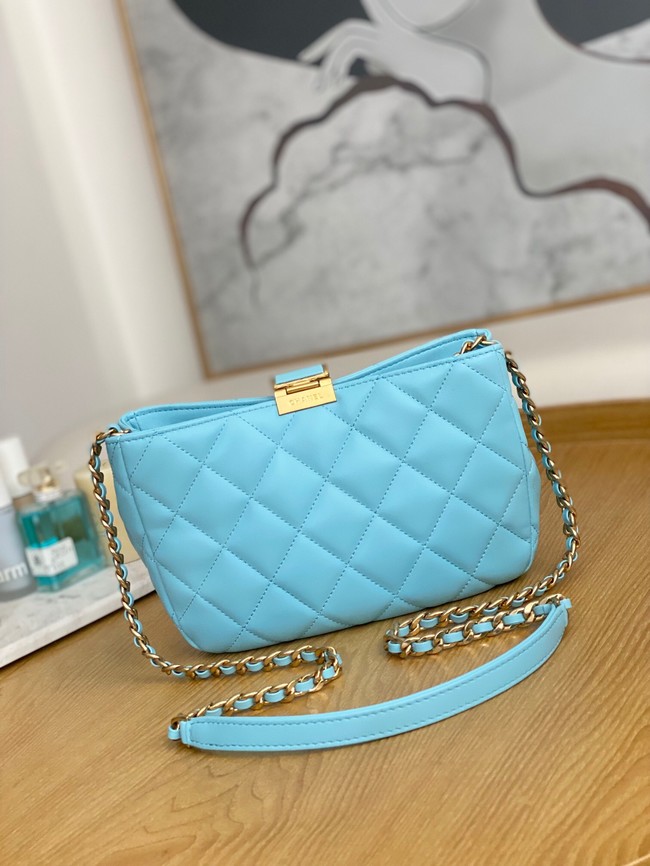 Chanel SMALL HOBO BAG AS3476 Light Blue