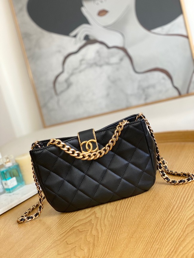 Chanel SMALL HOBO BAG AS3476 black