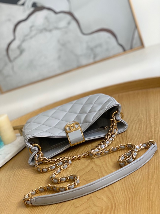 Chanel SMALL HOBO BAG AS3476 gray