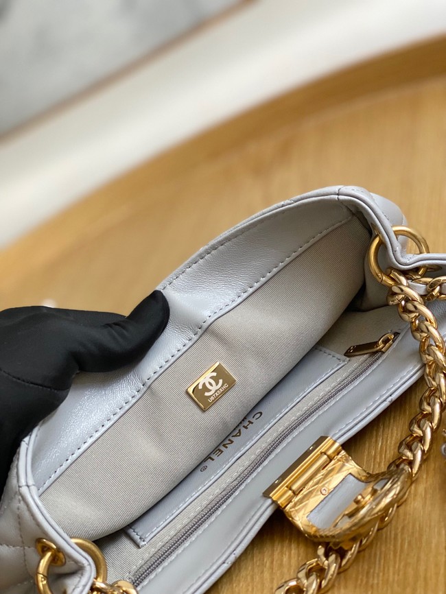 Chanel SMALL HOBO BAG AS3476 gray