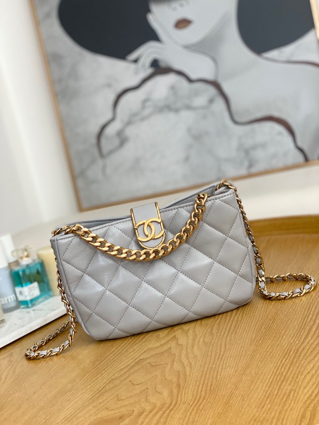 Chanel SMALL HOBO BAG AS3476 gray