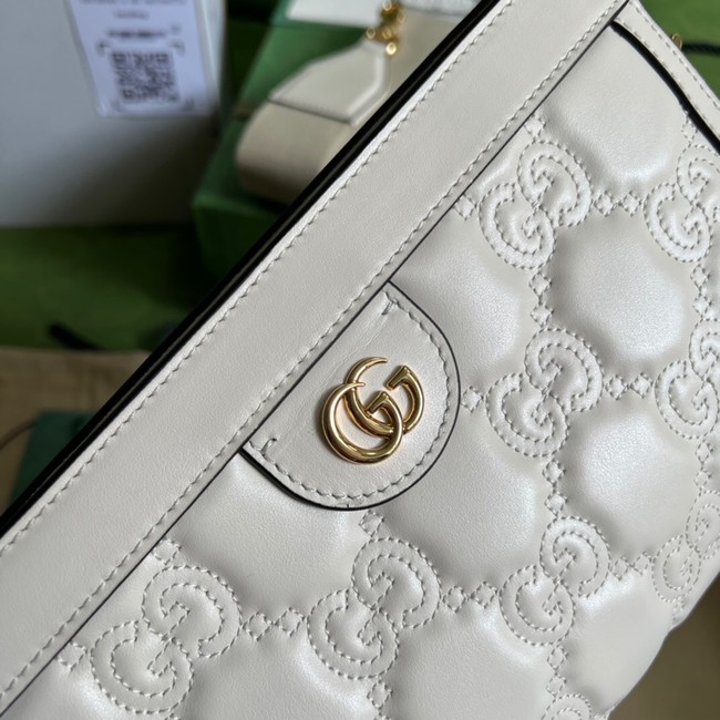 Gucci GG Matelasse leather shoulder bag 702200 white