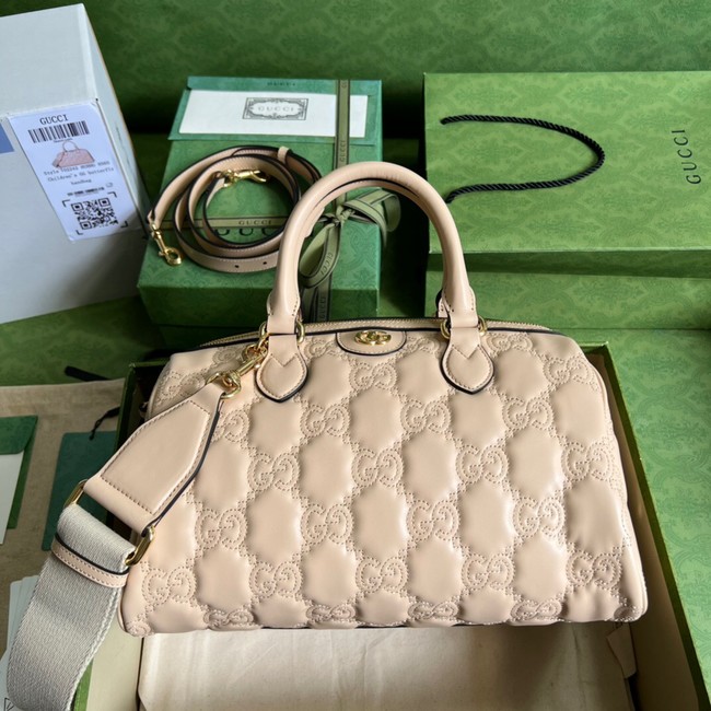 Gucci GG Matelasse leather top handle bag 702242 Beige