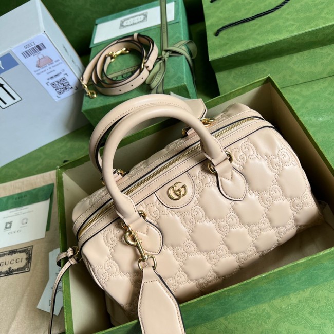 Gucci GG Matelasse leather top handle bag 702242 Beige