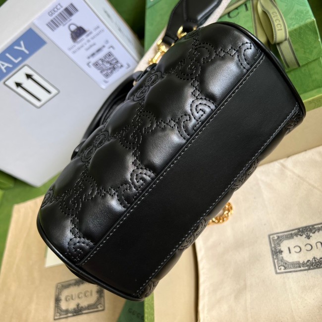 Gucci GG Matelasse leather top handle bag 702251 black