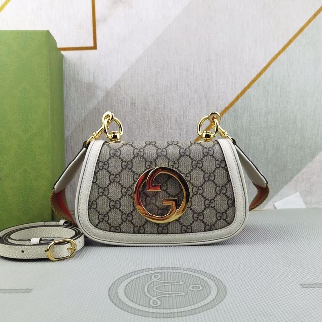 Gucci GG Supreme canvas Blondie mini bag 698643 White