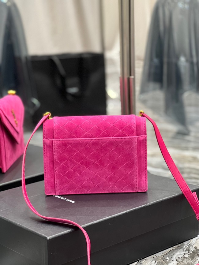 SAINT LAURENT GABY MINI SATCHEL IN SUEDE 685574 MAGENTA PINK