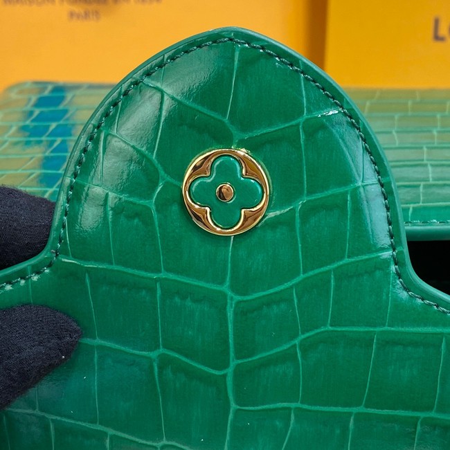 Louis Vuitton crocodile skin CAPUCINES BB M81190 green