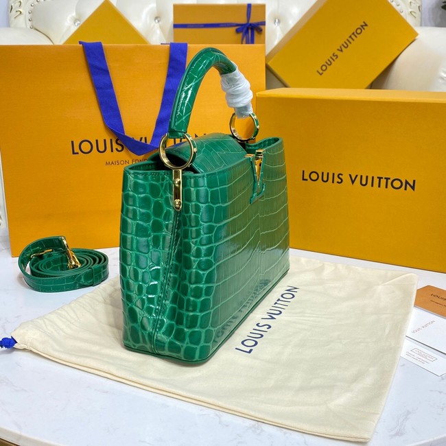 Louis Vuitton crocodile skin CAPUCINES BB M81190 green