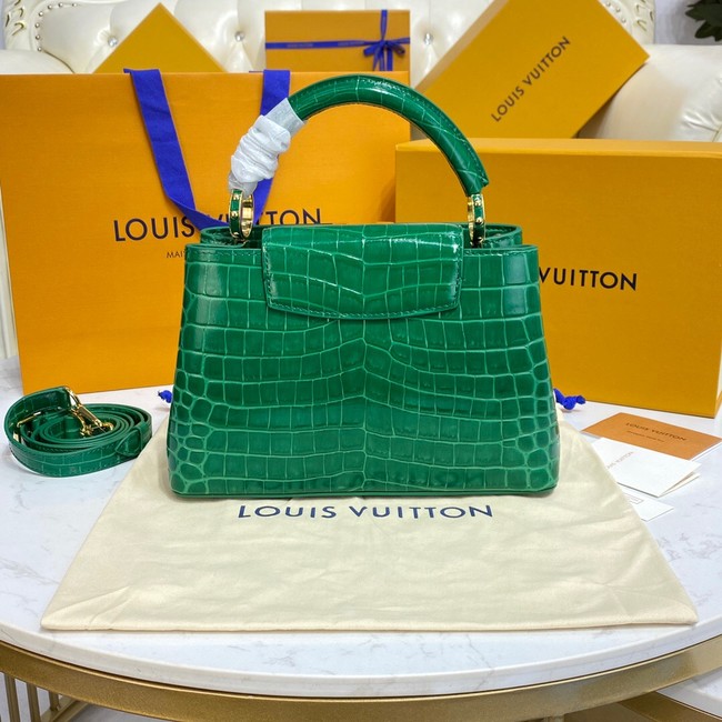 Louis Vuitton crocodile skin CAPUCINES BB M81190 green